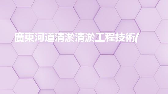廣東河道清淤清淤工程技術(shù)：揭秘！